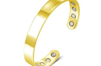 Zecimi Magnetic Adjustable Gold Stainless Steel Bangle