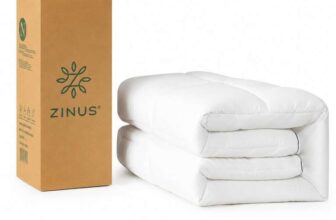 Zinus Cooling Bamboo Fibre Single Bed Mattress Topper, 5 cm, 90 x 190 cm