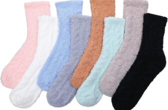 Zuimei 8 Pairs Fluffy Socks Womens,Fuzzy Slipper Socks Women Warm Soft Cosy Winter Fluffy Sock for Winter Home Sleeping