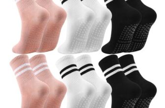 Zuimei Non-Slip Grip Socks for Pilates/Yoga UK 5-8 6 Pairs