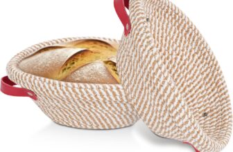 Zunmial Banneton Sourdough Bread Proofing Baskets, 2 Pack 9 inch Round with Liner&Cover, Cotton Rope Proofing Baskets for Sour Dough Bread Baking, Artisan Bread Making, Gifts for Women, Bakers