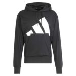 adidas Essentials Big Logo French Terry Hoodie Black Large