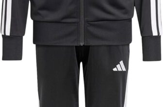 adidas Girls 3 Stripes Zip Tracksuit