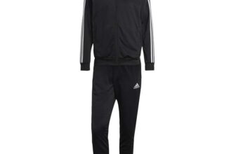 adidas Mens Basic 3-Stripes Tricot Track Suit – large