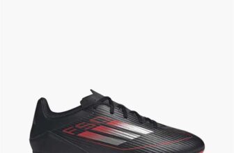 adidas Mens F50 Club FG/MG Firm/Multi Ground Football Boots Black/Iron Metallic/Lucid Red