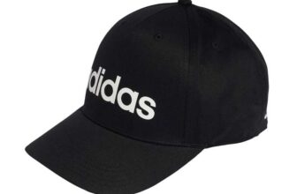 adidas Unisex Linear Baseball Hat, Black/White, XS-S Black