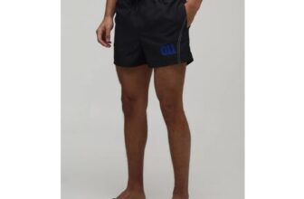 boohooMAN Constrast Stitch Short Length Swim Short