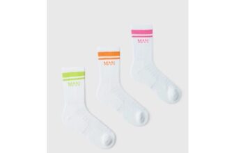boohooMAN Man Active Gym Crew Sock 3 Pack