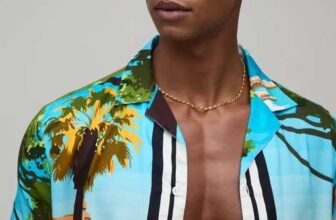 boohooMAN Palm Landscape Printed Shirt & Swim Short Set – With code