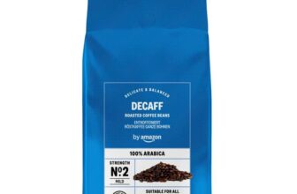by Amazon Decaff Coffee Beans, 100% Arabica Strength No. 2 – Mild, 1kg