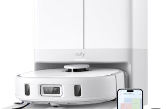 eufy X10 Pro Omni Robot Vacuum Cleaner With Mop, Incredible Suction, Dual Mops with 12 mm Auto-Lift and Carpet Detection, AI Obstacle Avoidance, Auto Mop Washing&Drying, Self-Emptying, Self-Refilling