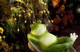 frog statue outdoor solar ornaments garden solar lights waterproof garden decorations outdoor garden decorations frog and umbrella garden statues for yard gift