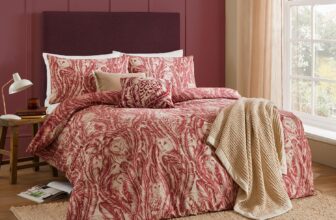 furn. Wylder Albus Heritage Duvet Cover Set, Redwood Reversible Woodland Owl Slub Cotton Rich Bedding