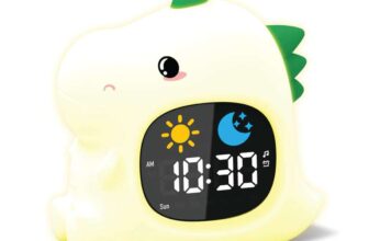 groov e Cuties Alarm Clock with LED Night Light, White Noise & Sleep Training – Rory Dinosaur