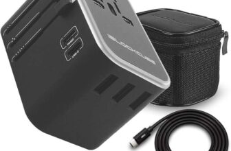 iBlockCube Universal Travel Adapter 35W Dual Type C 3 USB Ports with 3.5A Fast Charging – Sold by MUEEZS STORE FBA