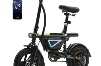 iSinwheel EB1S Compact Folding Electric Bike, 250W Motor, 36V 12Ah Battery – 1 Year Extended Warranty