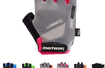 meteor Fingerless Kids Gloves Breathable & Shock-Absorbing Cycling Gloves Lightweight Fingerless Design MTB, Gym, Fitness Anti-Slip Palm Hand Protection For Boys, Girls, Teens, and Adults