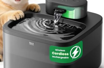 oneisall Wireless Cat Water Fountain for Drinking 2.2L,20dB Ultra-Quiet BPA-Free Cat Fountain for Indoors,4000mAh Battery Operated Pet Water Dispenser Motion Sensor,45 Day Cordless,10 Second Clea