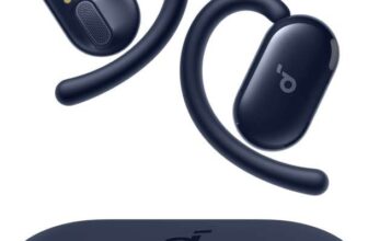 soundcore V20i by Anker Open-Ear Headphones, Adjustable Ear Hooks, IP55, 36H Playtime, Bluetooth 5.4, Blue