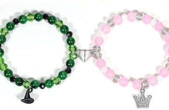 1 Pair of Evil Friendship Bracelets – Rhinestone Matching Bracelets for Friends, Couples, Girls, Teenagers – Sold by OENBATOM SHOP / FBA