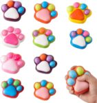 10 PCS Paw Squishy, Cute Super Soft Squeeze Stress Relief Tools,Random Colour Cat Paw Squishies, Effective Emotion Relief Decompression Relaxation Fidget Tools, Adorable Desk Decor for Office Use