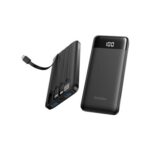 10000mAh Power Bank with 4 Cables, 6 Outputs, USB-C