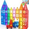 100PCS Magnetic Tiles STEM Building Toys Set with 2 Cars, Sensory Stacking Magnetic Blocks for Toddlers & Kids, Ideal for Preschool Montessori Toys Christmas Birthday Gifts for Boys & Girls Ages 3
