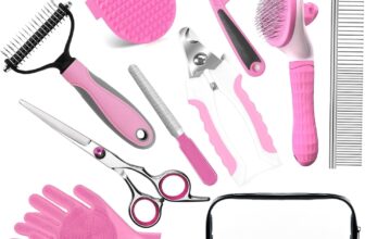 10pcs Pet Grooming Kit – Dog Cat Deshedding Brush, Nail Clippers with File, Hair Remover Gloves & Bath Tools for Long/Short Haired Pets, Grooming Tool for Long and Short Haired Pets