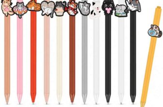 12 Pcs Cat Pens, Retractable Cat Gel Pens Cute Stationery Set, 0.5mm Black Ink Fine Point