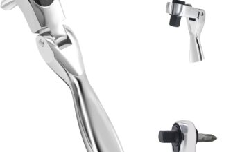 1/4 Ratchet, 180 Rotating Mini Ratchet, 72 Tooth Gear Hand Ratchet Wrench with Hex Square Drive for Tight Installation Spaces (1)