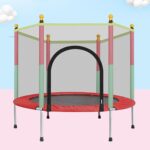 140cm Trampoline with Safety Net Indoor/Outdoor Use (Red)