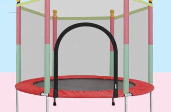 140cm Trampoline with Safety Net Indoor/Outdoor Use (Red)