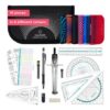 15-Piece Professional Maths Set & Geometry Sets for Secondary School