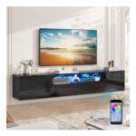 160cm High-Gloss Floating TV Stand for TVs up to 65in