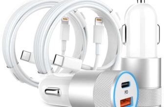 2 Pack 48W Cigarette Lighter USB Fast Charger with 2 x 3FT Type C to Lightning Cable – Sold by Cathy Sayers LTD / FBA