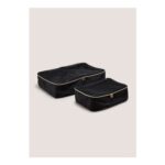 2 Pack Black Large & Medium Packing Cubes
