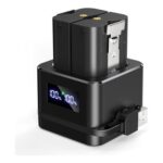 2 Pack Quick Release Replacement Battery and Digital Charger for Ring