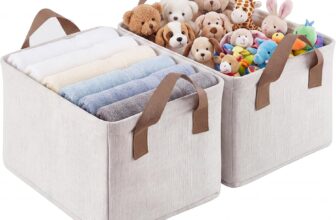 2 Pack Storage Baskets for Shelf, Small Closet Organizers and Storage Cream 302417cm storage box with handle, sturdy bottom, foldable wardrobe box with steel frame for toys clothes nursery