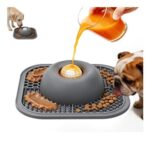 2-in-1 Slow Feeder Bowl with Lick Mat & Ball