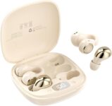 2-in-1 Wireless Earbuds, In-Ear Noise Isolating Open Ear Clip Headphones, Bluetooth 5.3 Mini Invisible Earphones for Small Ear Canals, Lightweight Hidden Clips for iPhone Android (white)