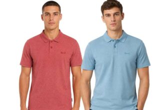 2 x Bench Marnock Polo Shirts (Bright Blue / Red Marl) W/Code