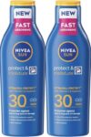 2 x NIVEA SUN Protect & Moisture Sun Lotion SPF 30 (200 ml) – £4.76 / £4.16 S&S