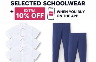 20% Off Selected Schoolwear & Extra 10% Off Via APP – 2 Pack Shorts £4.32 / 2 Pack Leggings £4.32 & More