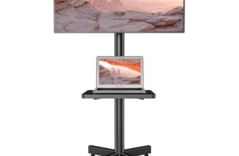 23-60 Inch LCD LED TV Stand Flat/Curved TV Trolley with Wheels – Sold by AX WABER / FBA