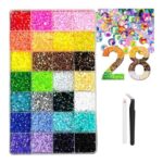 28-Color Rhinestone Kit for Nail Art with Tweezers and Pen
