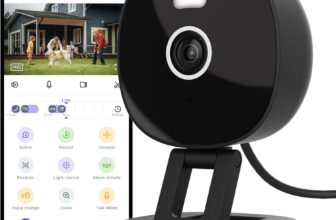 2K Security Camera Wired, Outdoor/Indoor for Home, Pet, Baby, Nanny, IP65 Waterproof Color Night Vision, White Light & Siren, Recording, Motion Detection, Works with Alexa, 2.4GHz WiFi, Black