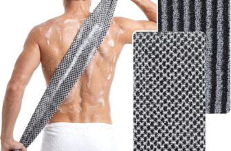 2Pcs Exfoliating Shower Towel, Back Exfoliator for Shower, Backs Scrubber for Adults Back Washers for Showers, Body Scrubber for Men Women for Scrubbing, Cleaning and Dead Skin Removal