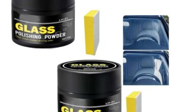 2Pcs Glass Polishing Powder, Windscreen Glass Scratch Remover Kit with Sponge (S&S £4.74) – Sold by muyushiye / FBA