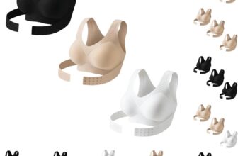3 Pack Bras for Women Wireless Seamless Push Up Posture Corrector Bra Full Coverage Non Wired Ladies Bras High Support Shaping Seamless Underwear Lightweight Comfortable Bralettes