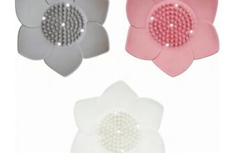 3-Pack Lotus Flower Shower Steamer Holder and Non-Slip Soap Dish